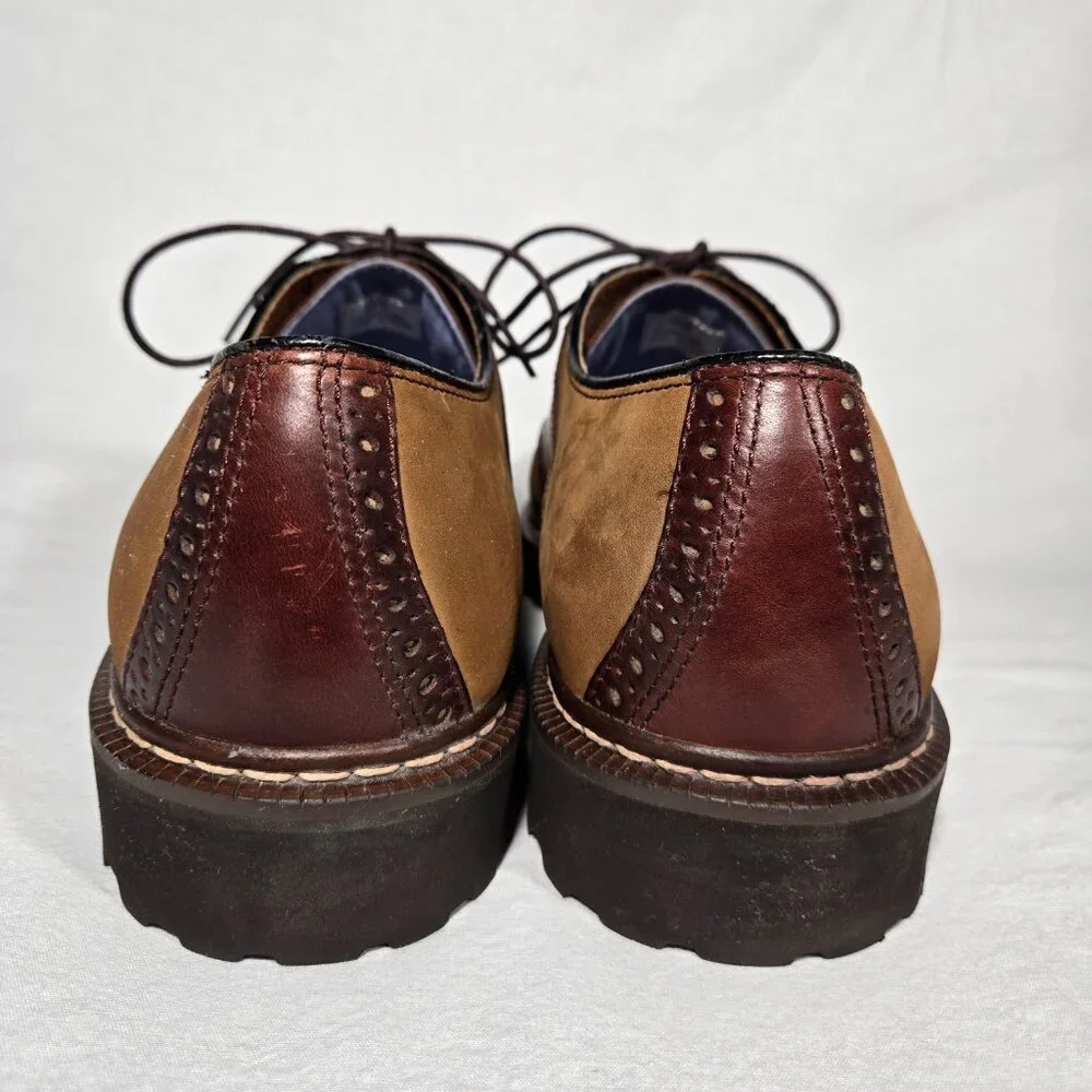 RARE Vintage 1985 TOMMY HILFIGUER Old Stock Brown Leather Oxford Shoes Men's 12M